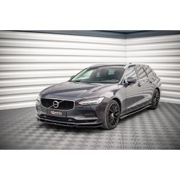 Накладка сплиттер на передний бампер на Volvo V90 II