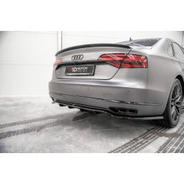 Накладка сплиттер на задний бампер на Audi A8 D4 рестайл