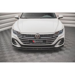 Накладка сплиттер на передний бампер на VW Arteon R-Line рестайл