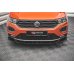 Накладка сплиттер на передний бампер на VW T-Roc I