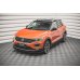 Накладка сплиттер на передний бампер на VW T-Roc I