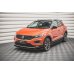 Накладка сплиттер на передний бампер на VW T-Roc I