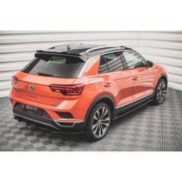 Накладки сплиттеры боковые на задний бампер на VW T-Roc I