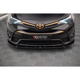 Накладка сплиттер на передний бампер на Toyota Avensis III рестайл