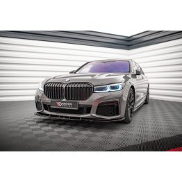 Накладка сплиттер на передний бампер на BMW 7 G11 M-Pack рестайл