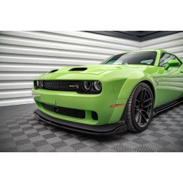 Накладка сплиттер на передний бампер на Dodge Challenger III SRT Hellcat