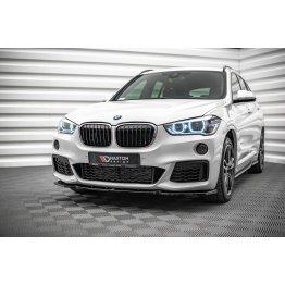 Накладка сплиттер на передний бампер на BMW X1 F48 M-Pack