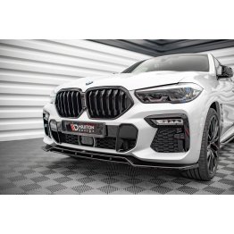 Накладка сплиттер на передний бампер на BMW X6 G06 M-Pack