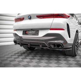 Накладка сплиттер на задний бампер на BMW X6 G06 M-Pack