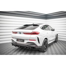 Накладка сплиттер на задний бампер на BMW X6 G06 M-Pack