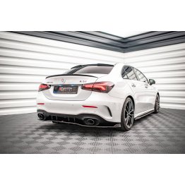 Накладка сплиттер на задний бампер на Mercedes A W177 A35 AMG / AMG-Line седан