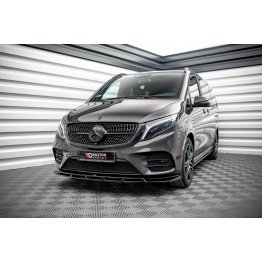 Накладка сплиттер на передний бампер на Mercedes V W447 AMG-Line рестайл