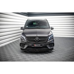 Накладка сплиттер на передний бампер на Mercedes V W447 AMG-Line рестайл