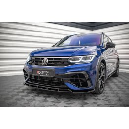 Накладка сплиттер на передний бампер на Volkswagen Tiguan II R рестайл