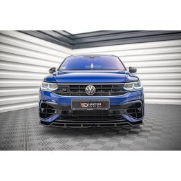 Накладка сплиттер на передний бампер на Volkswagen Tiguan II R рестайл