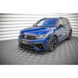 Накладка сплиттер на передний бампер на Volkswagen Tiguan II R рестайл