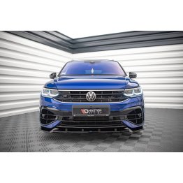 Накладка сплиттер на передний бампер на Volkswagen Tiguan II R рестайл