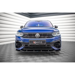 Накладка сплиттер на передний бампер на Volkswagen Tiguan II R рестайл