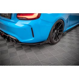 Накладки сплиттеры боковые на задний бампер на BMW M2 F87