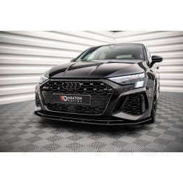 Накладка сплиттер на передний бампер на Audi RS3 8Y Sportback