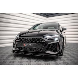 Накладка сплиттер на передний бампер на Audi RS3 8Y Sportback