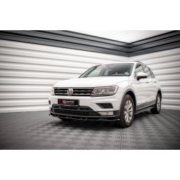 Накладка сплиттер на передний бампер на Volkswagen Tiguan II