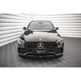 Накладка сплиттер на передний бампер на Mercedes GLC C253 AMG-Line рестайл