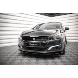 Накладка сплиттер на передний бампер на Peugeot 508 GT рестайл