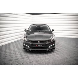 Накладка сплиттер на передний бампер на Peugeot 508 GT рестайл