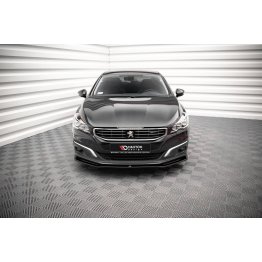 Накладка сплиттер на передний бампер на Peugeot 508 GT рестайл