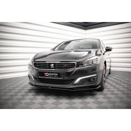 Накладка сплиттер на передний бампер на Peugeot 508 GT рестайл