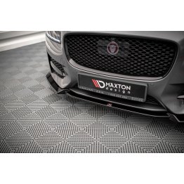 Накладка сплиттер на передний бампер на Jaguar XF II R-Sport