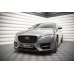 Накладка сплиттер на передний бампер на Jaguar XF II R-Sport