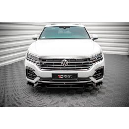 Накладка сплиттер на передний бампер на VW Touareg III R-Line