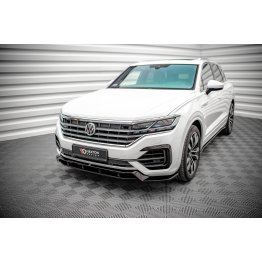 Накладка сплиттер на передний бампер на VW Touareg III R-Line