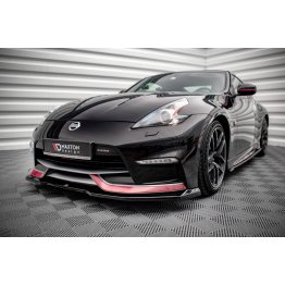 Накладка сплиттер на передний бампер на Nissan 370Z Nismo рестайл