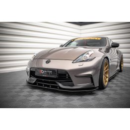 Накладка сплиттер на передний бампер на Nissan 370Z Nismo рестайл