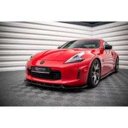 Накладка сплиттер на передний бампер на Nissan 370Z рестайл