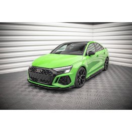 Накладка сплиттер на передний бампер на Audi RS3 8Y