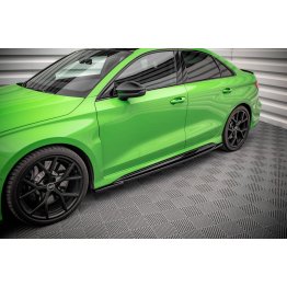 Накладки сплиттеры на пороги на Audi RS3 8Y Sedan