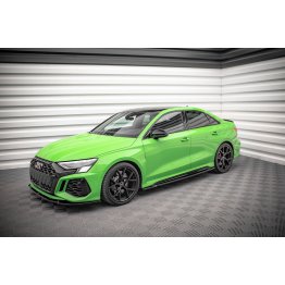 Накладки сплиттеры на пороги на Audi RS3 8Y Sedan