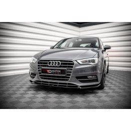 Накладка сплиттер на передний бампер на Audi A3 8V Sportback