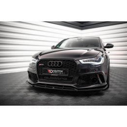 Накладка сплиттер на передний бампер на Audi RS6 C7