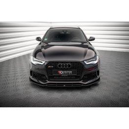 Накладка сплиттер на передний бампер на Audi RS6 C7