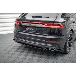 Накладка сплиттер центральная на задний бампер на Audi SQ8