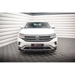 Накладка сплиттер на передний бампер на VW Atlas Cross Sport