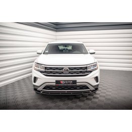 Накладка сплиттер на передний бампер на VW Atlas Cross Sport