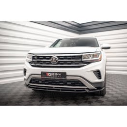 Накладка сплиттер на передний бампер на VW Atlas Cross Sport