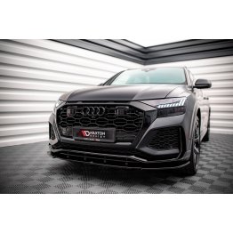 Накладка сплиттер на передний бампер на Audi RSQ8