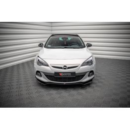 Накладка сплиттер на передний бампер на Opel Astra J GTC OPC-Line